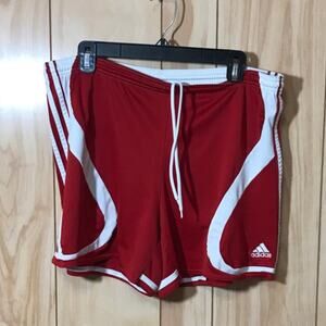 Adidas Clima365 Red Elastic Drawstring Men Shorts L